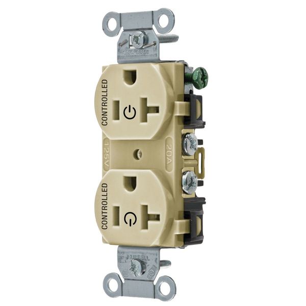 Hubbell Wiring Device-Kellems Commercial Specification Grade Duplex Receptacles for Controlled Applicatoins BR20C2I